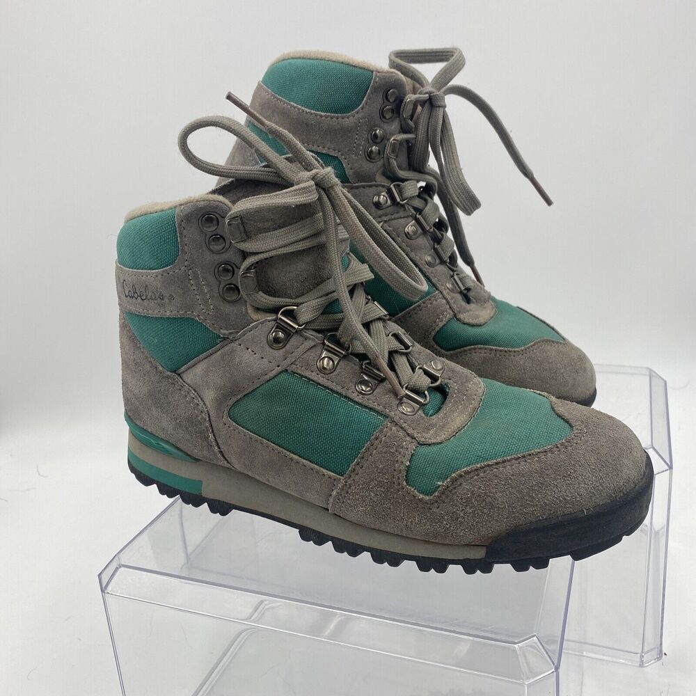 Cabela’s Womens 8.5 Boot 80645B Green And Tan Preowned